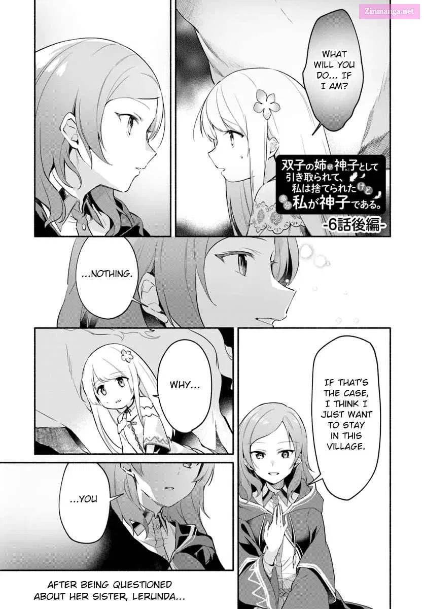 Futago no Ane ga Miko to shite Hikitorarete, Watashi wa Suterareta kedo Tabun Watashi ga Miko de aru. Chapter 6.1 page 1 - MangaNelo