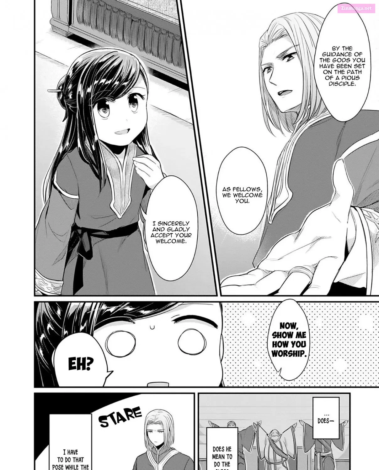 Honzuki no Gekokujou ~Shisho ni Naru Tame ni wa Shudan wo Erandeiraremasen~ Dai 2-bu 「Hon no Tamenara Miko ni Naru!」 Chapter 1 page 43 - MangaNelo