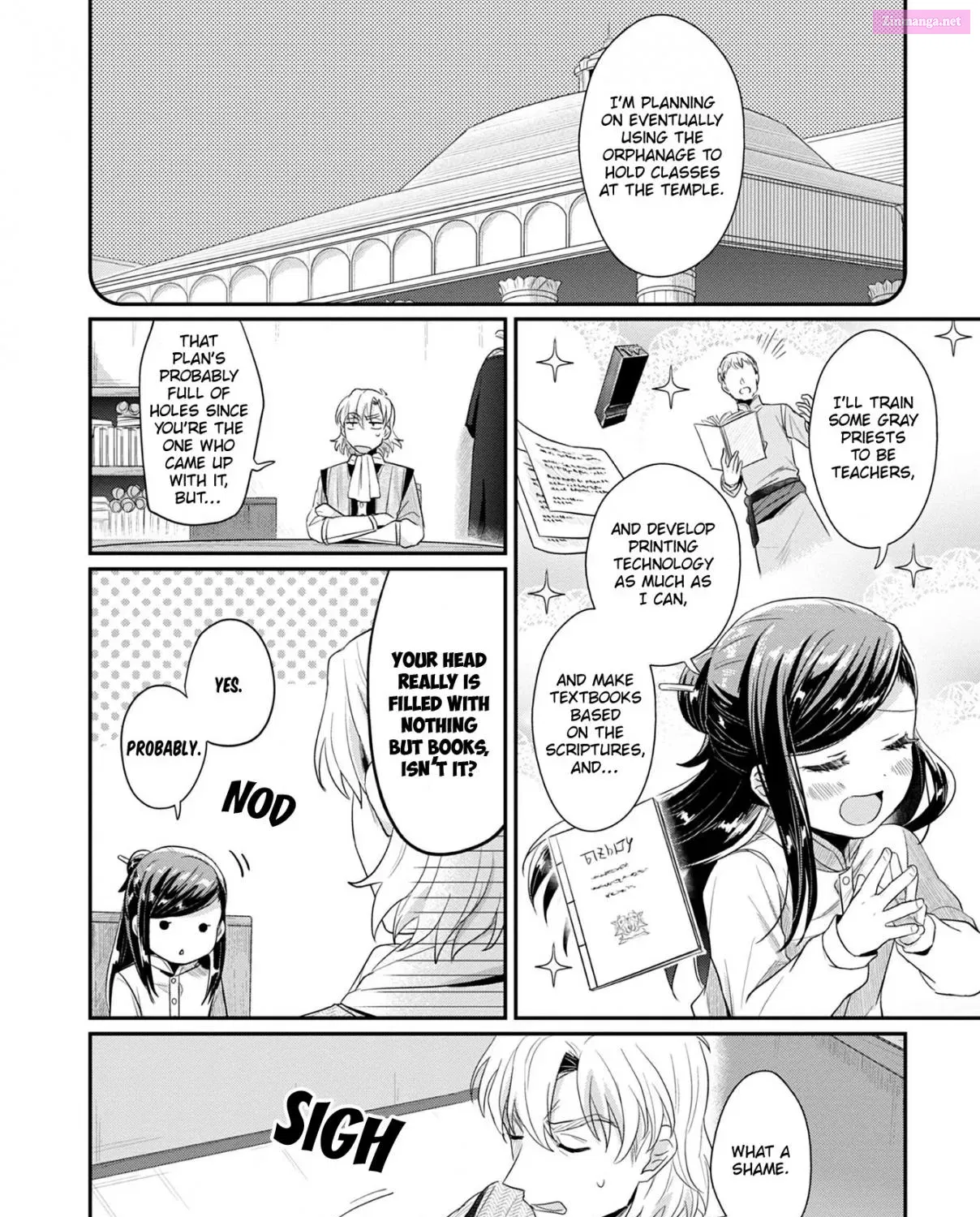 Honzuki no Gekokujou ~Shisho ni Naru Tame ni wa Shudan wo Erandeiraremasen~ Dai 2-bu 「Hon no Tamenara Miko ni Naru!」 Chapter 16 page 34 - MangaNelo