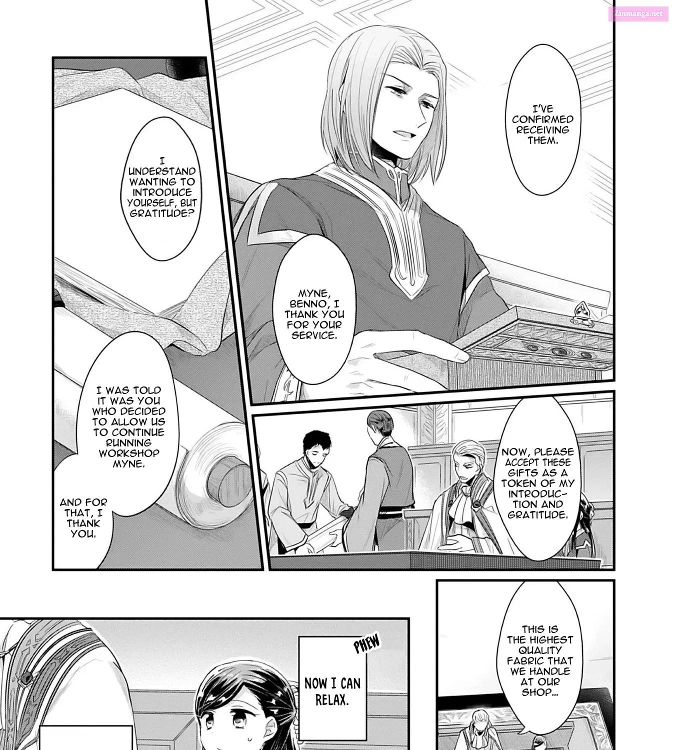 Honzuki no Gekokujou ~Shisho ni Naru Tame ni wa Shudan wo Erandeiraremasen~ Dai 2-bu 「Hon no Tamenara Miko ni Naru!」 Chapter 2 page 55 - MangaNelo