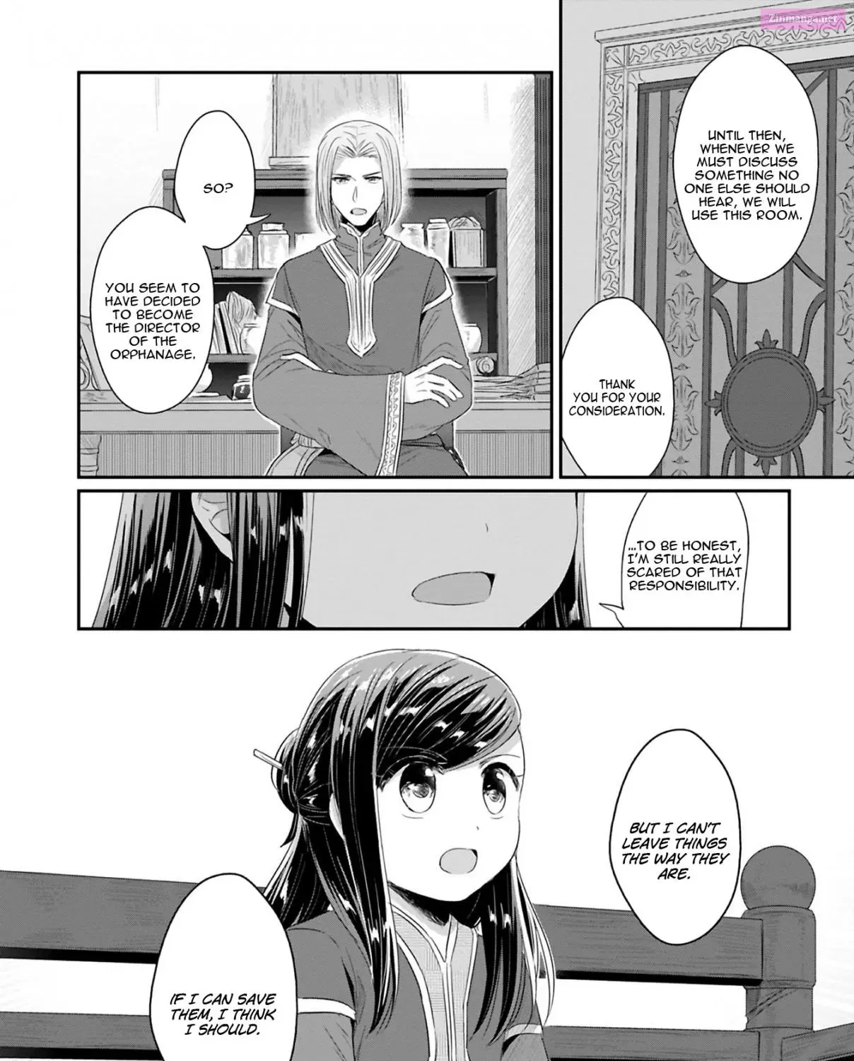 Honzuki no Gekokujou ~Shisho ni Naru Tame ni wa Shudan wo Erandeiraremasen~ Dai 2-bu 「Hon no Tamenara Miko ni Naru!」 Chapter 9 page 50 - MangaNelo