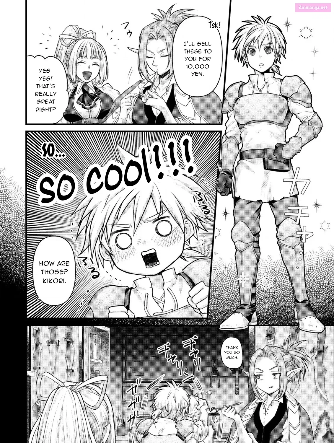 Kikori no Isekai Tan ~Tensei shita Shounen wa, Ono 1-pon de Nariagaru~ Chapter 4 page 34 - MangaNelo