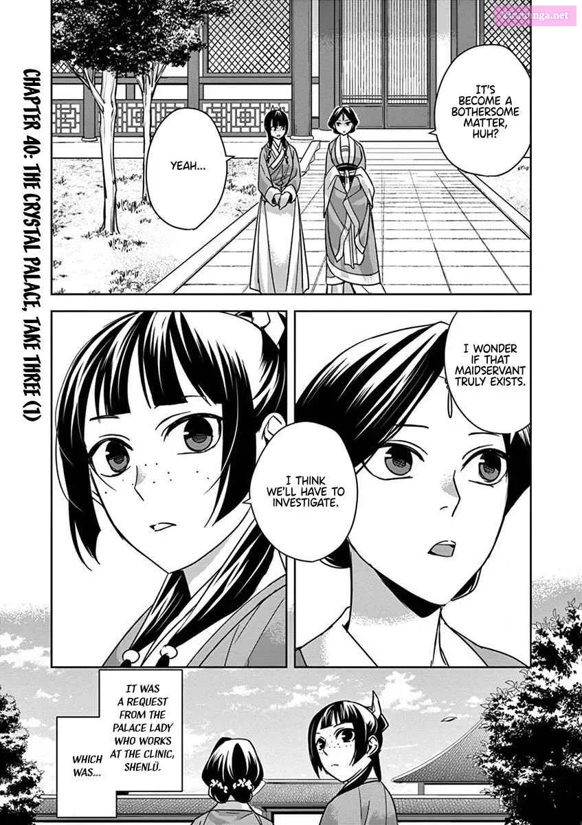 Kusuriya no Hitorigoto - Maomao no Koukyuu Nazotoki Techou Chapter 40 page 1 - Mangabat