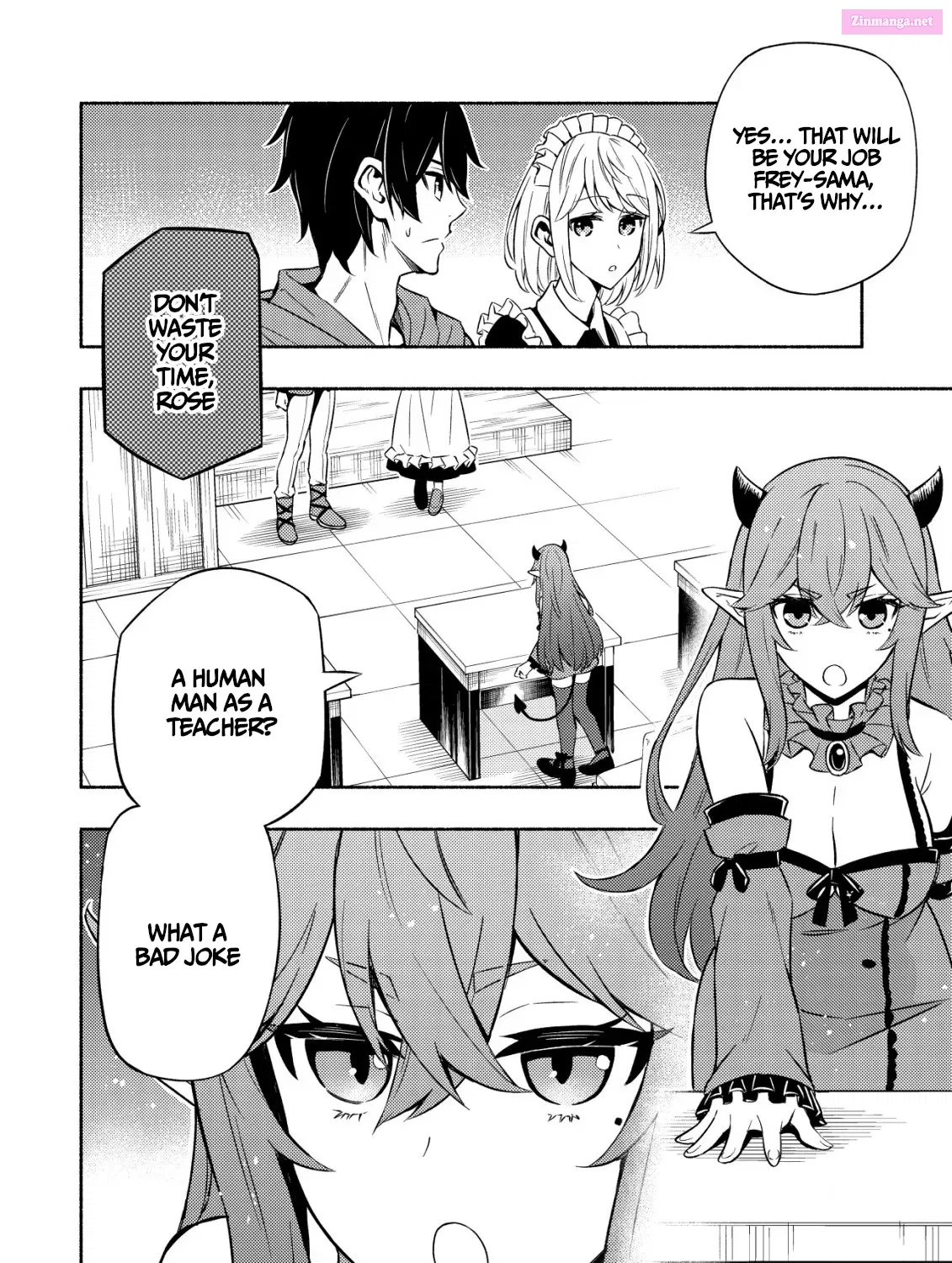 Maou Reijou no Kyouiku Gakari ~Yuusha Gakuin o Tsuihou Sareta Heimin Kyoushi wa Maou no Musume-Tachi no Katei Kyoushi to Naru~ Chapter 3 page 4 - MangaKakalot