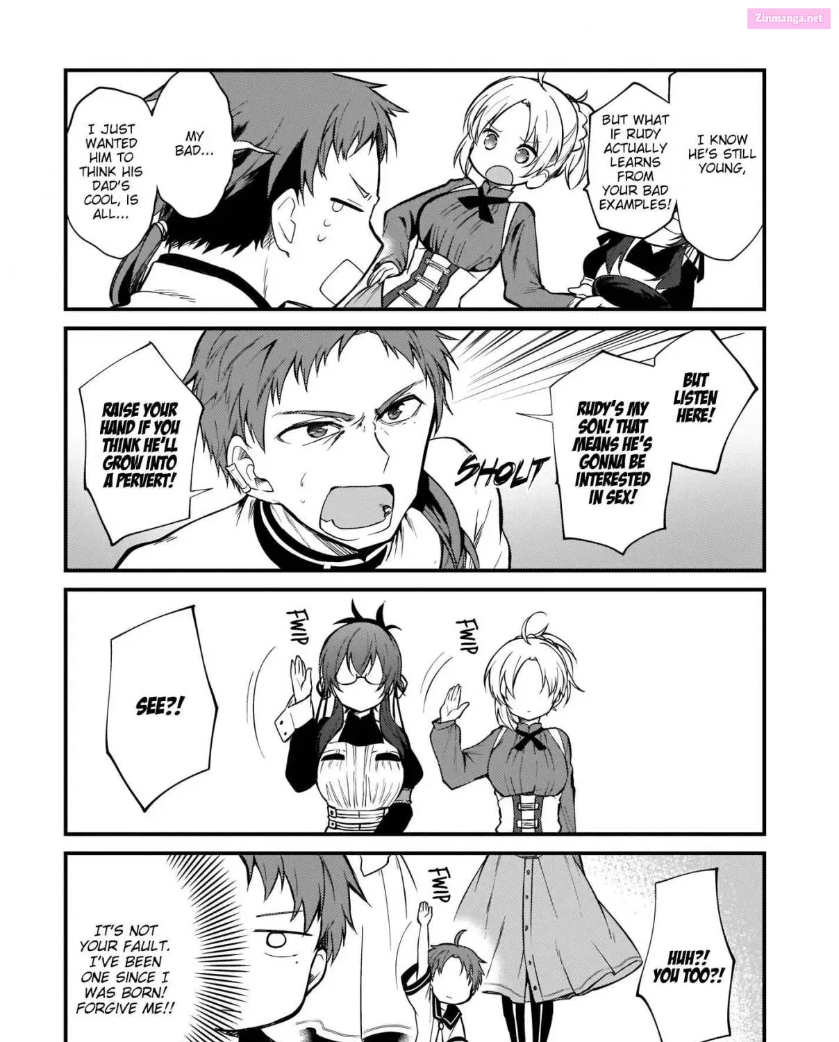 Mushoku Tensei ~4-koma ni Natte mo Honki Dasu~ Chapter 1 page 7 - Mangabat