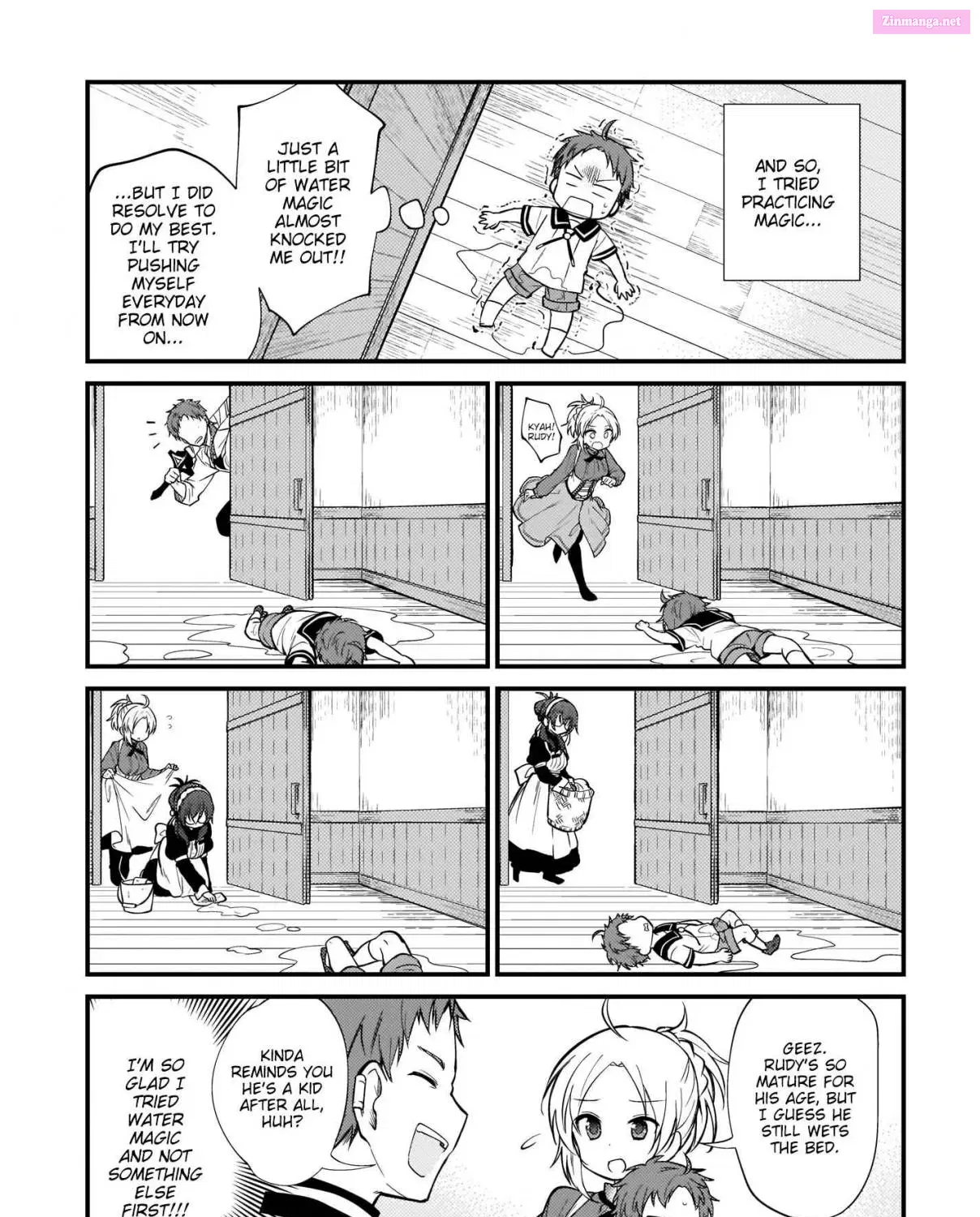 Mushoku Tensei ~4-koma ni Natte mo Honki Dasu~ Chapter 1 page 9 - Mangabat