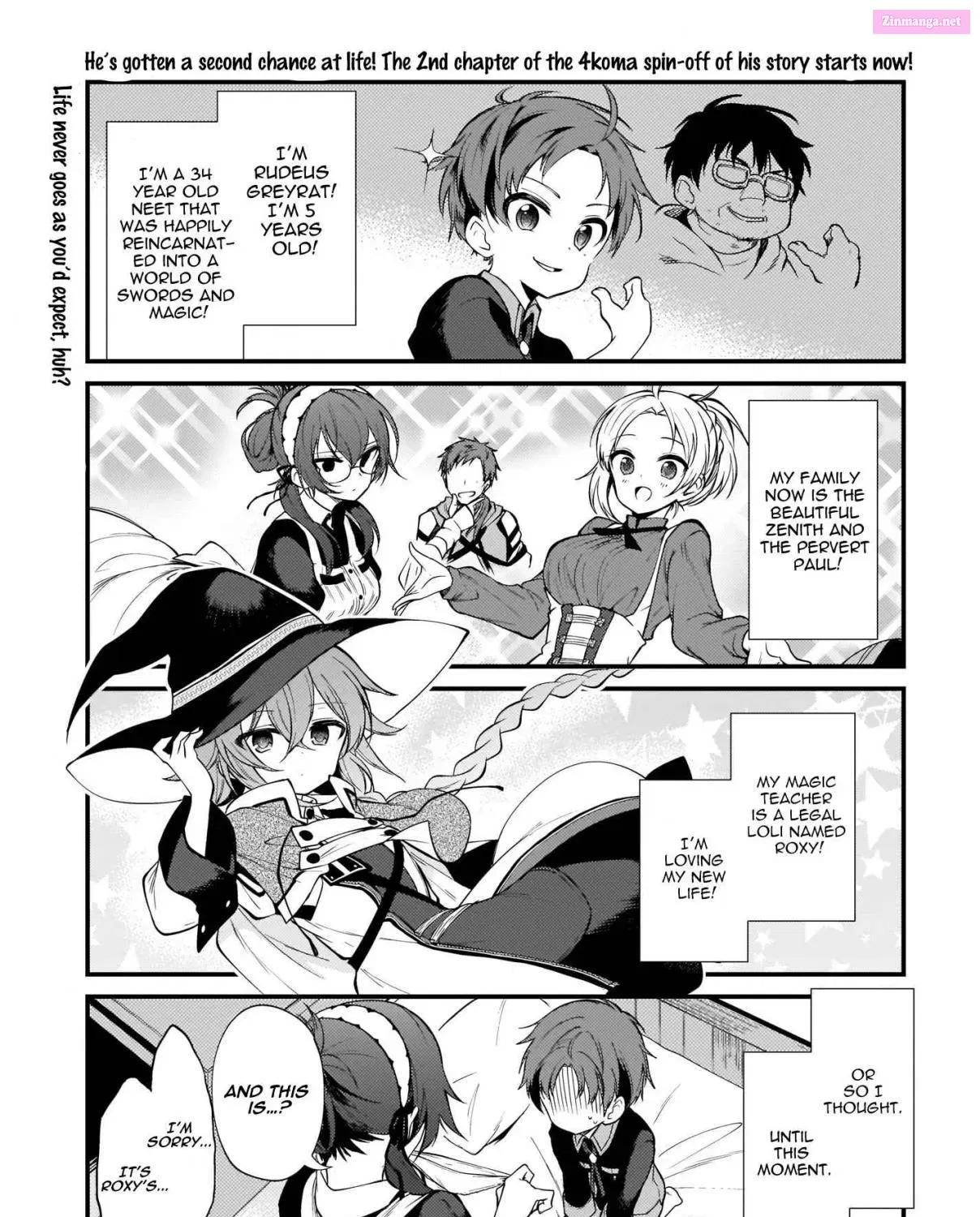 Mushoku Tensei ~4-koma ni Natte mo Honki Dasu~ Chapter 2 page 1 - Mangabat