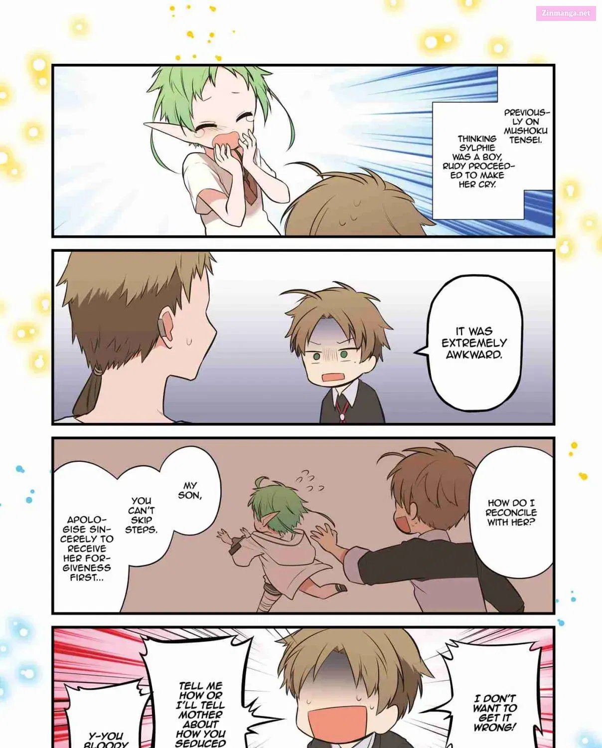 Mushoku Tensei ~4-koma ni Natte mo Honki Dasu~ Chapter 4 page 3 - Mangabat